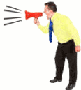 man with megaphone